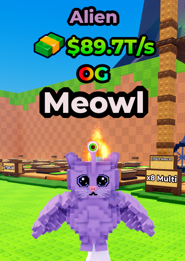 Kick a lucky block | Alien Meowl 89.7T/s | level 75 | Roblox | Others - rest of the games | MI3404