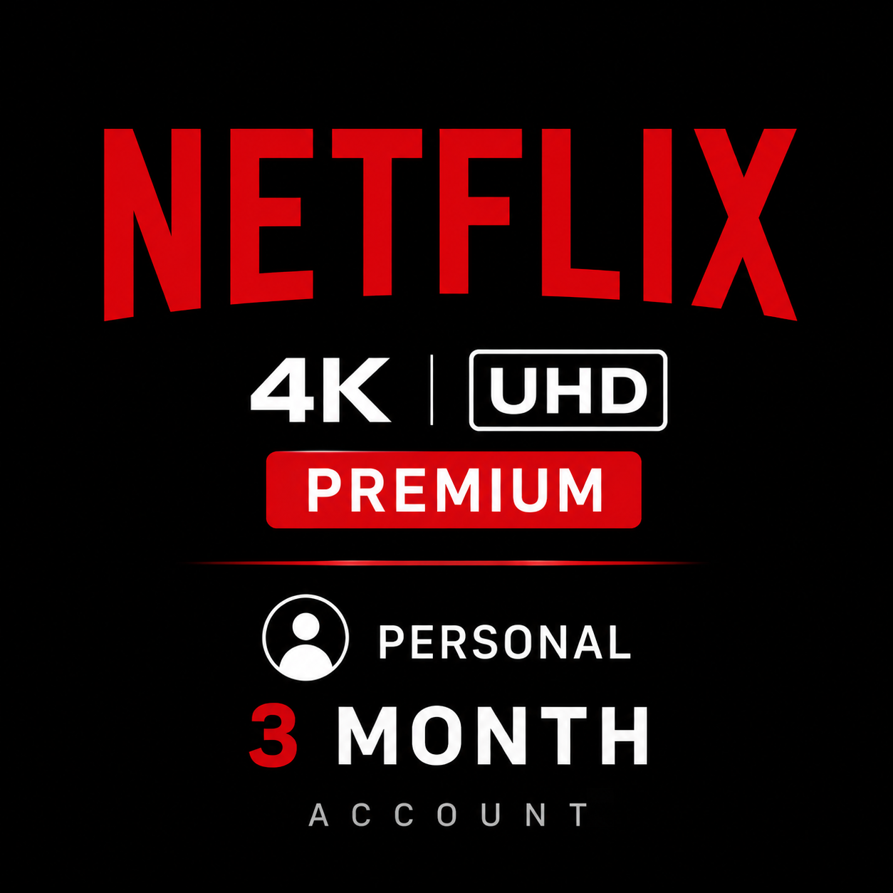 🎬 Netflix 🎬Premium🎬4K UHD🎬 3 Month ACCOUNT🎬 | Netflix | EU | Subscription | MI4747