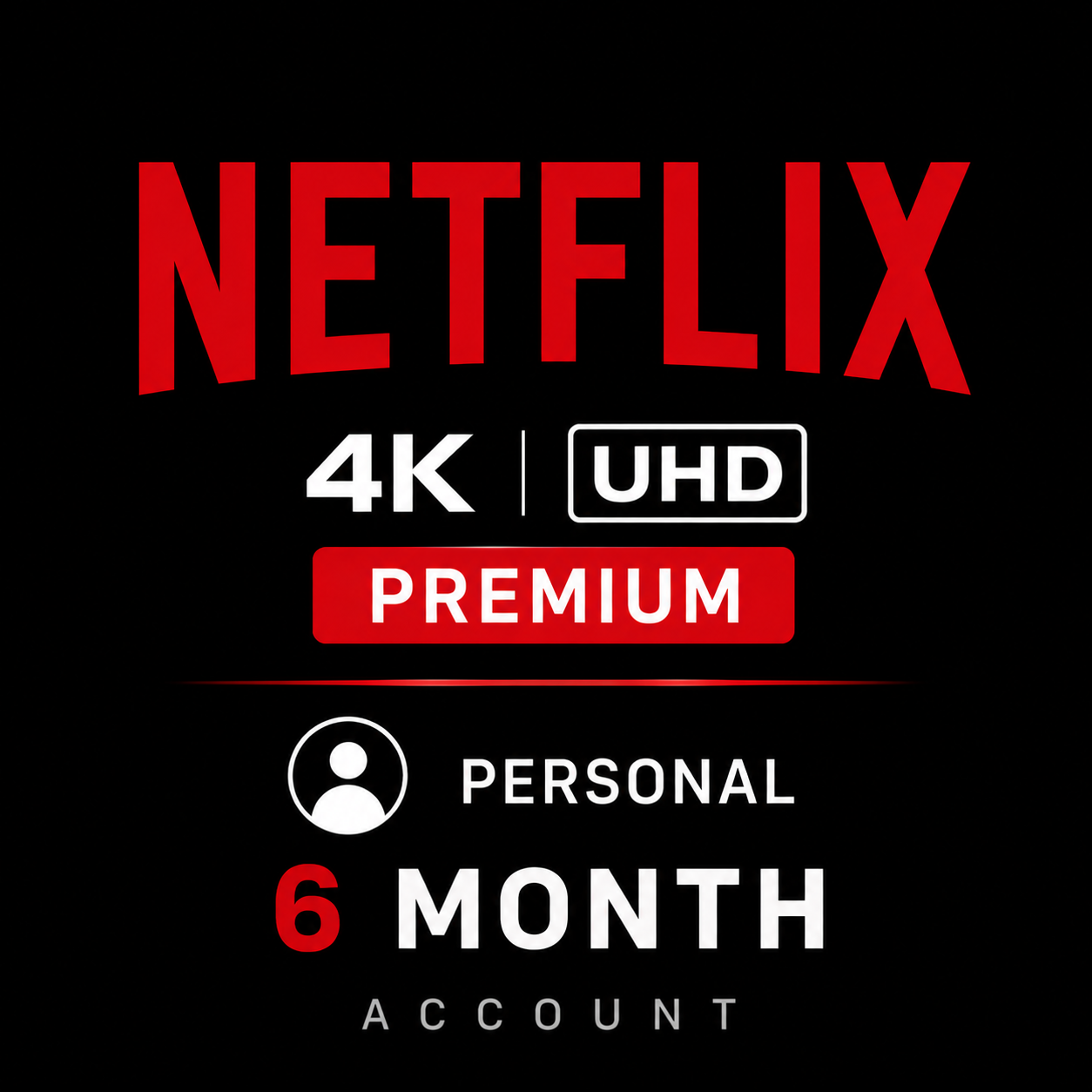 🎬 Netflix 🎬Premium🎬4K UHD🎬 6 Month ACCOUNT🎬 | Netflix | EU | Subscription | MI4748