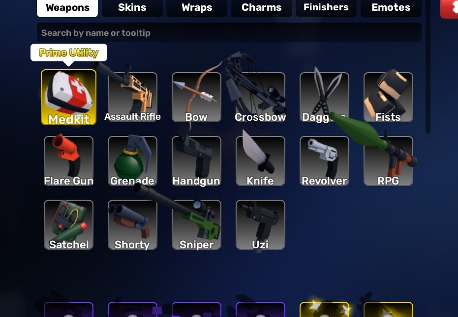 ROBLOX3835//47 LVL MEDKIT BALISONG AUG KARAMBIT LAPTOP