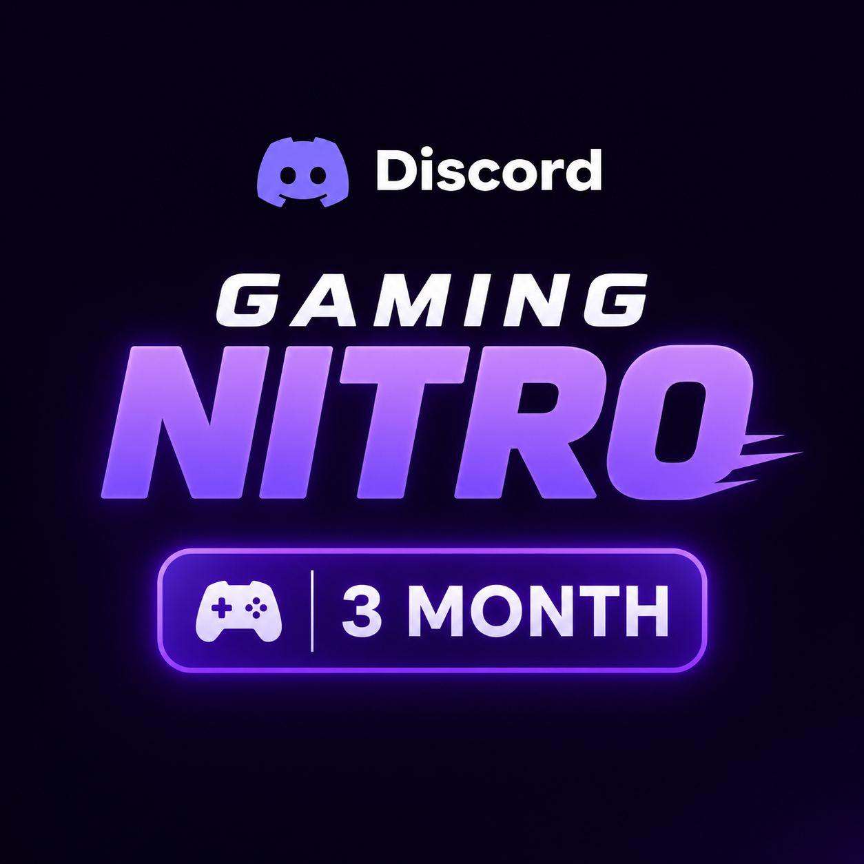 ✨3MONTH ✨GAMING NITRO  ⚠️(READ DISCRIPTION) | Discord | Nitro Premium | MI5028