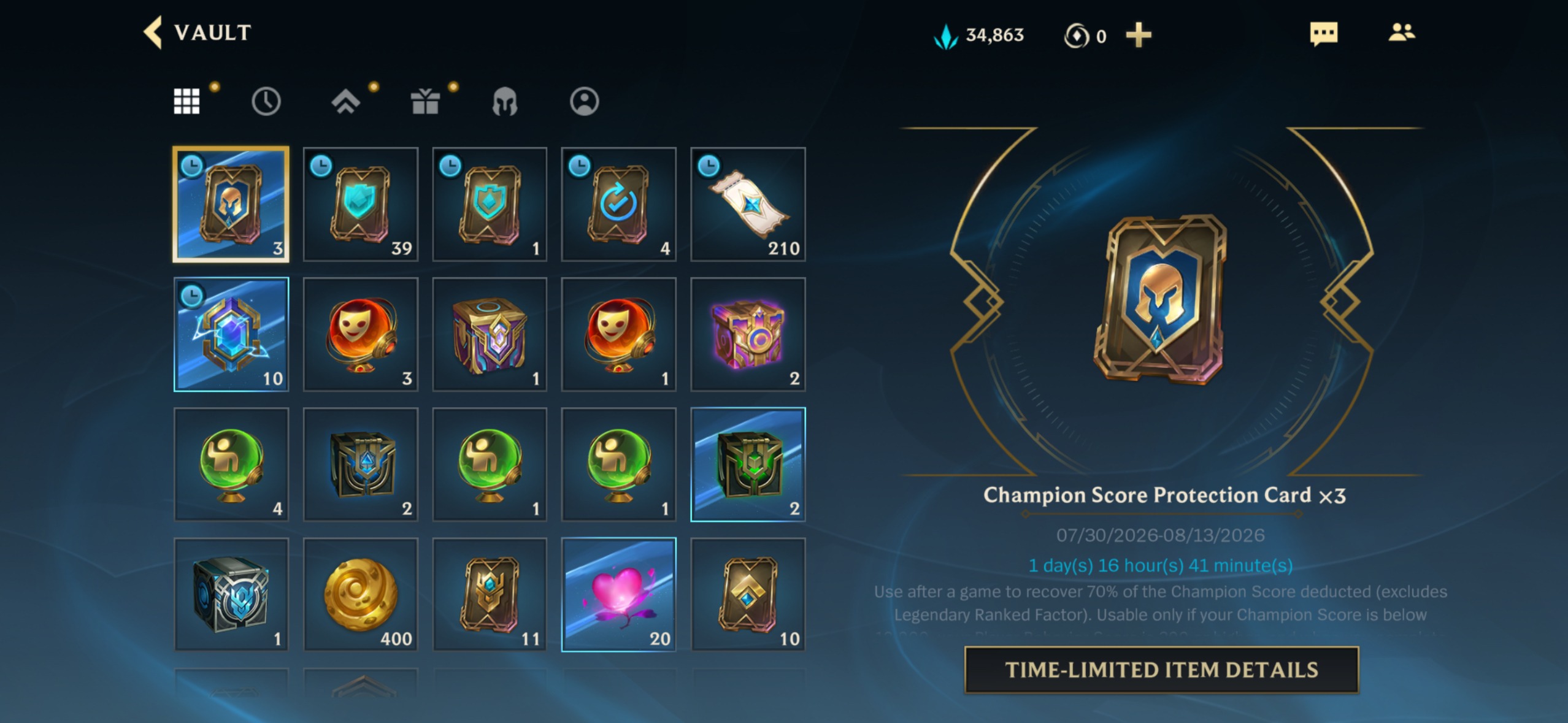 EUROPE / DIAMOND 4 / 35K BLUE MOTES / 20 CHAMPIONS