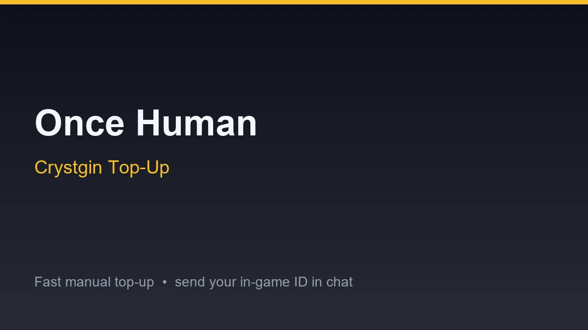 Once Human 339 Crystgin Top-Up | Once Human | Energy Links | MI5886