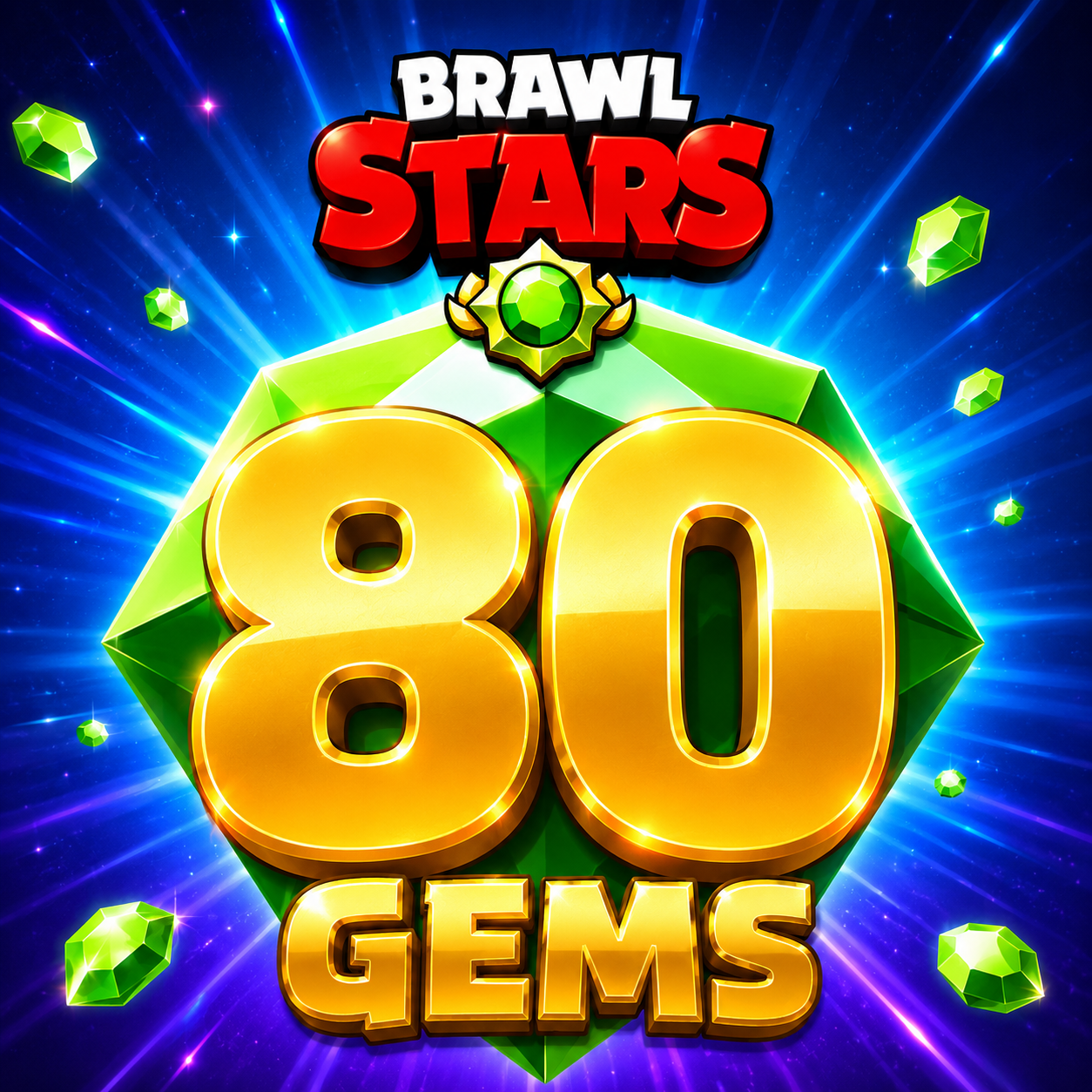 🍀80 gem🍀 | Brawl Stars | Gems | MI5896