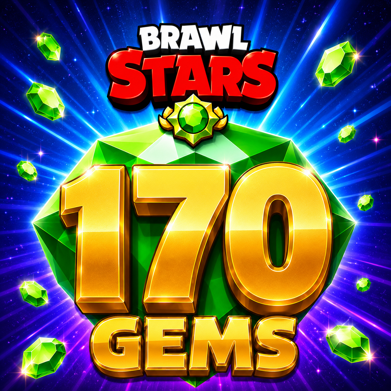 🍀170 gem🍀 | Brawl Stars | Gems | MI5897