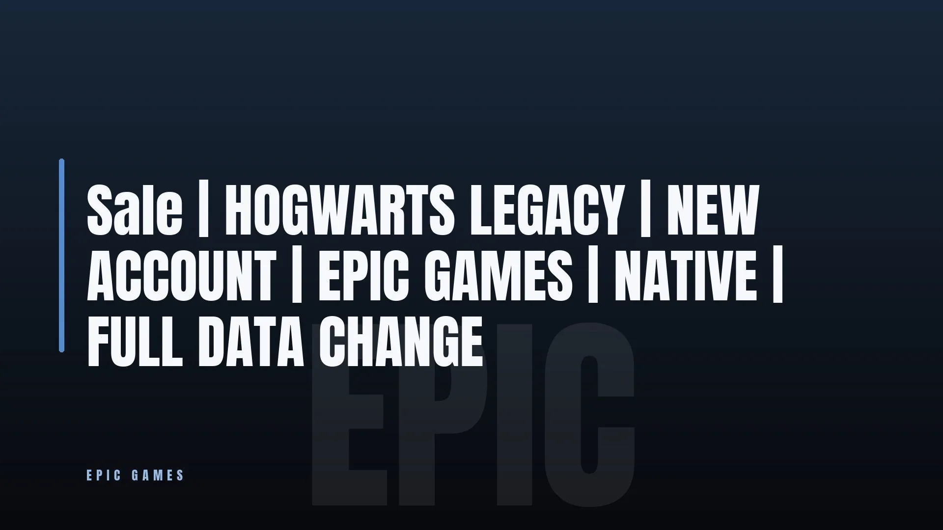Sale 🔥 HOGWARTS LEGACY ⭐ NEW ACCOUNT 🎯 EPIC GAMES