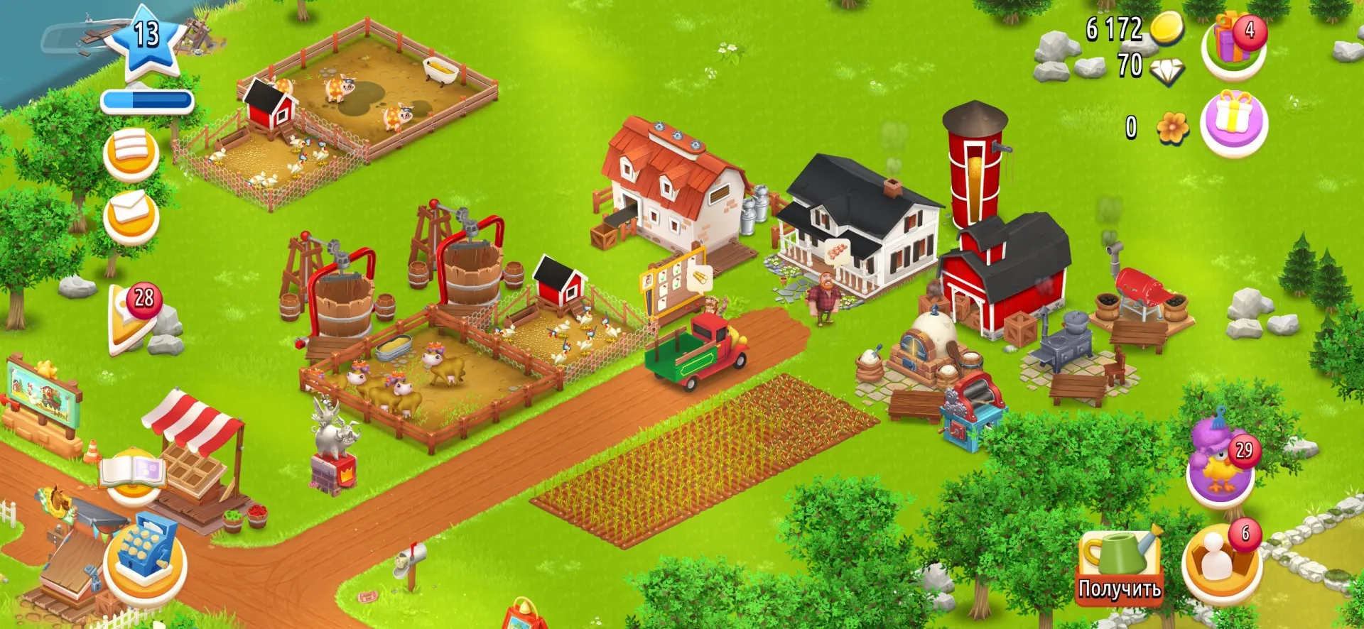HAY DAY ⭐ 13 LVL 🎯 7,000+ COINS 👑 GREAT START