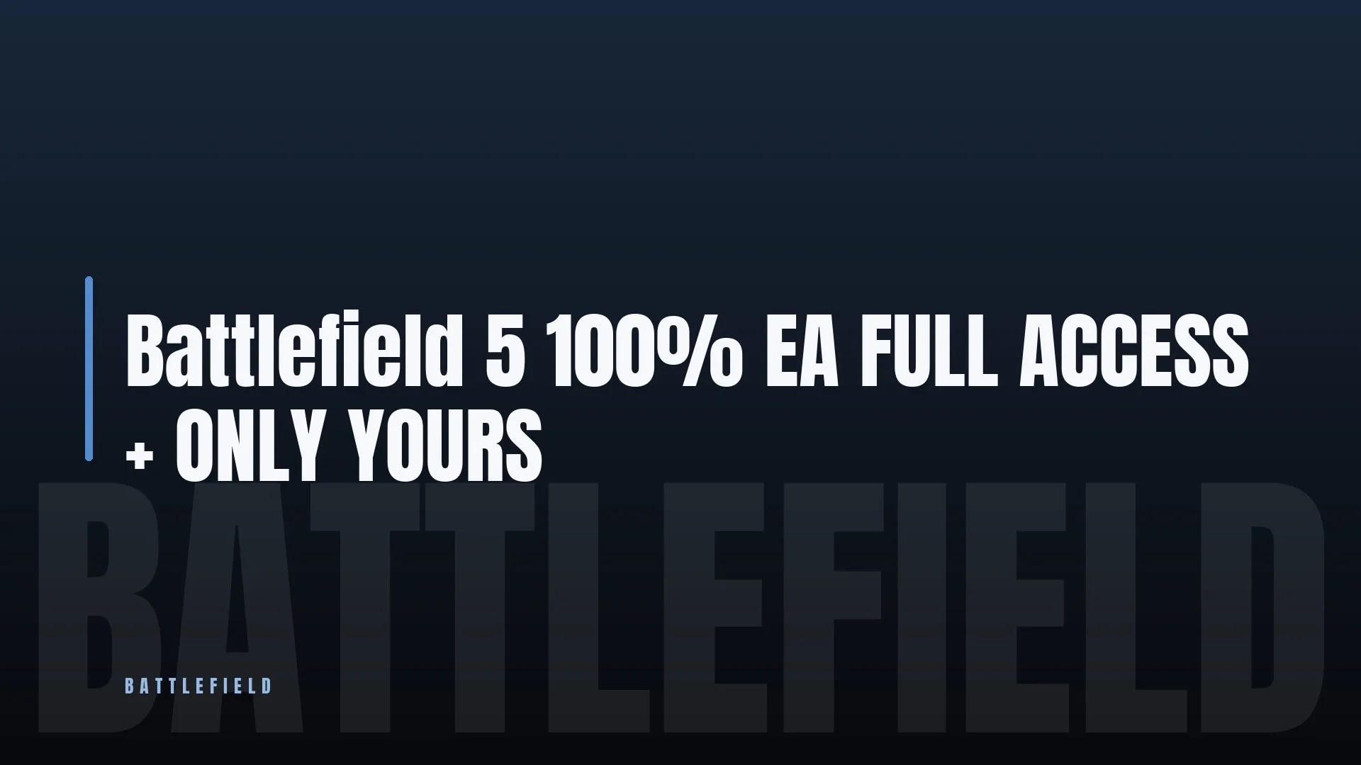 Battlefield 5 ⭐ 100% 🎯 EA 👑 FULL ACCESS + ✨ ONLY YOURS