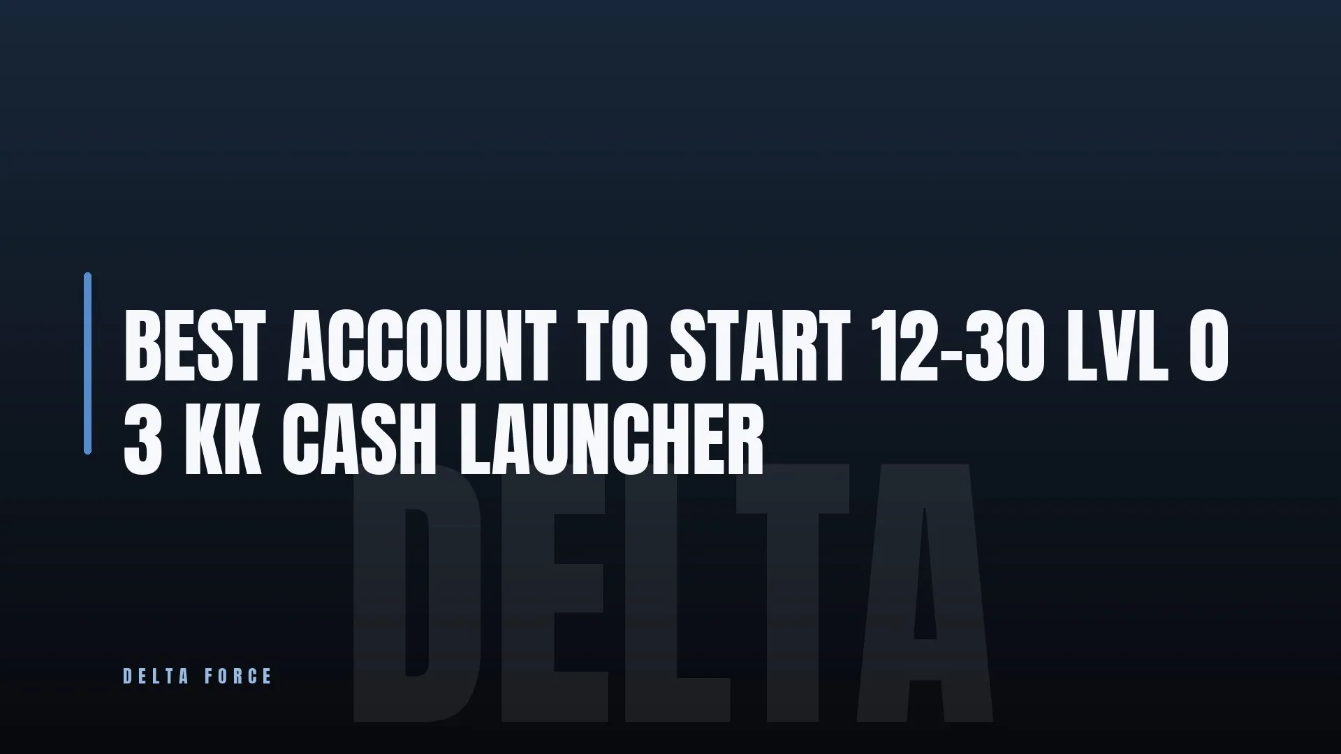 BEST ACCOUNT TO START 🔥 12-30 LVL ⭐ 0 🎯 3 KK CASH