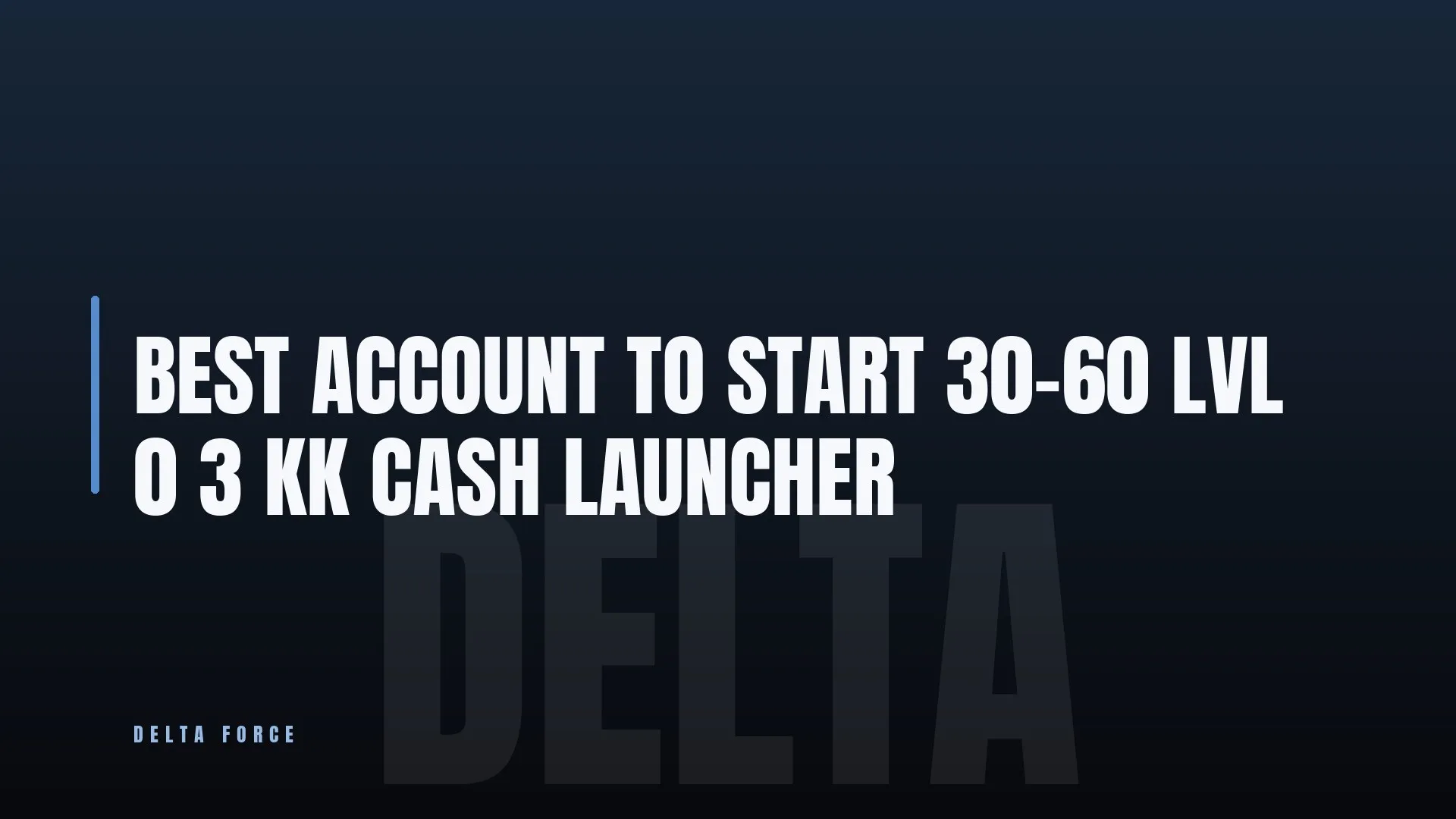 BEST ACCOUNT TO START ⚔️ 30-60 LVL 🔥 0 ⭐ 3 KK CASH