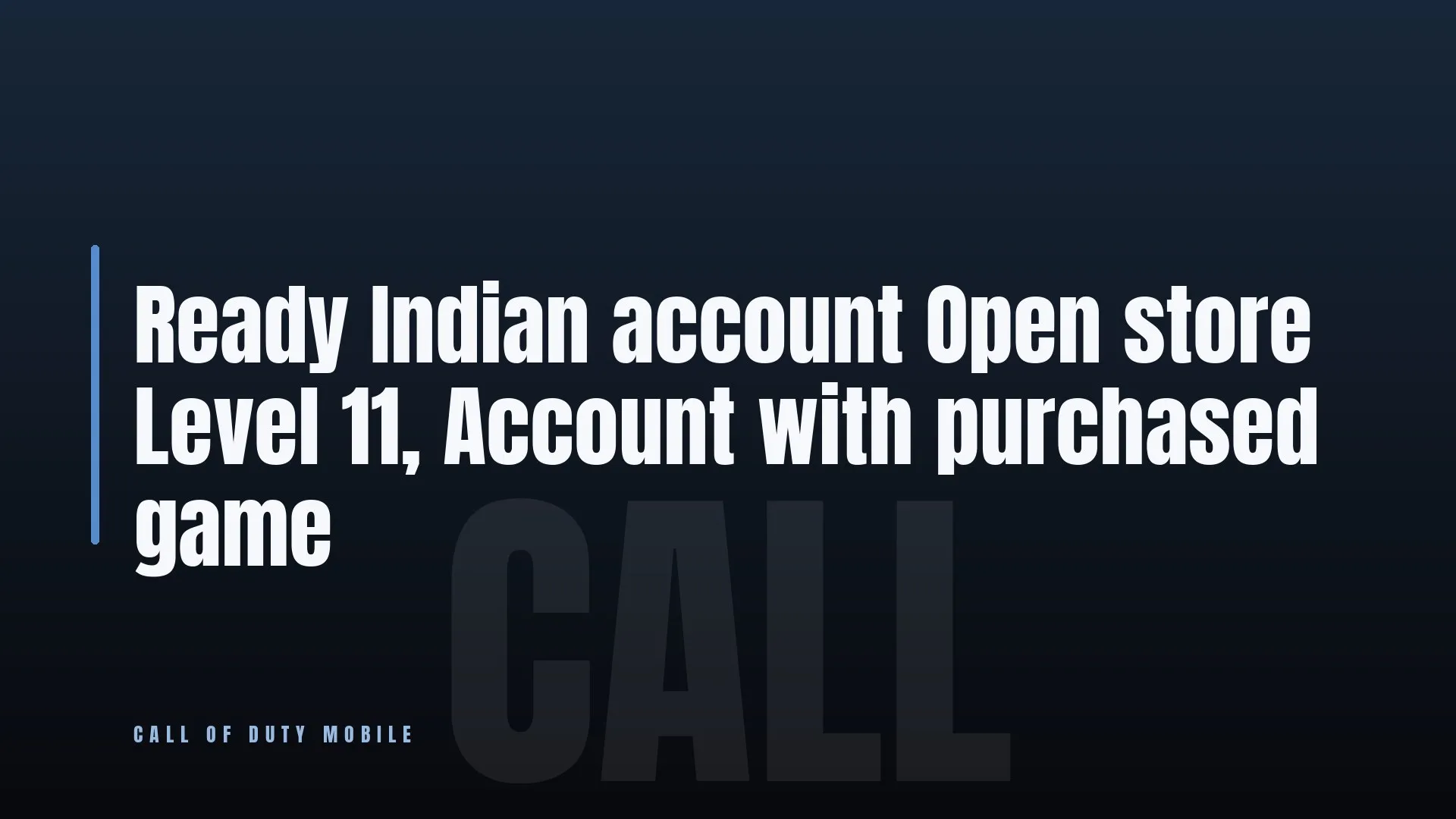 Ready Indian account 🏆 Open store