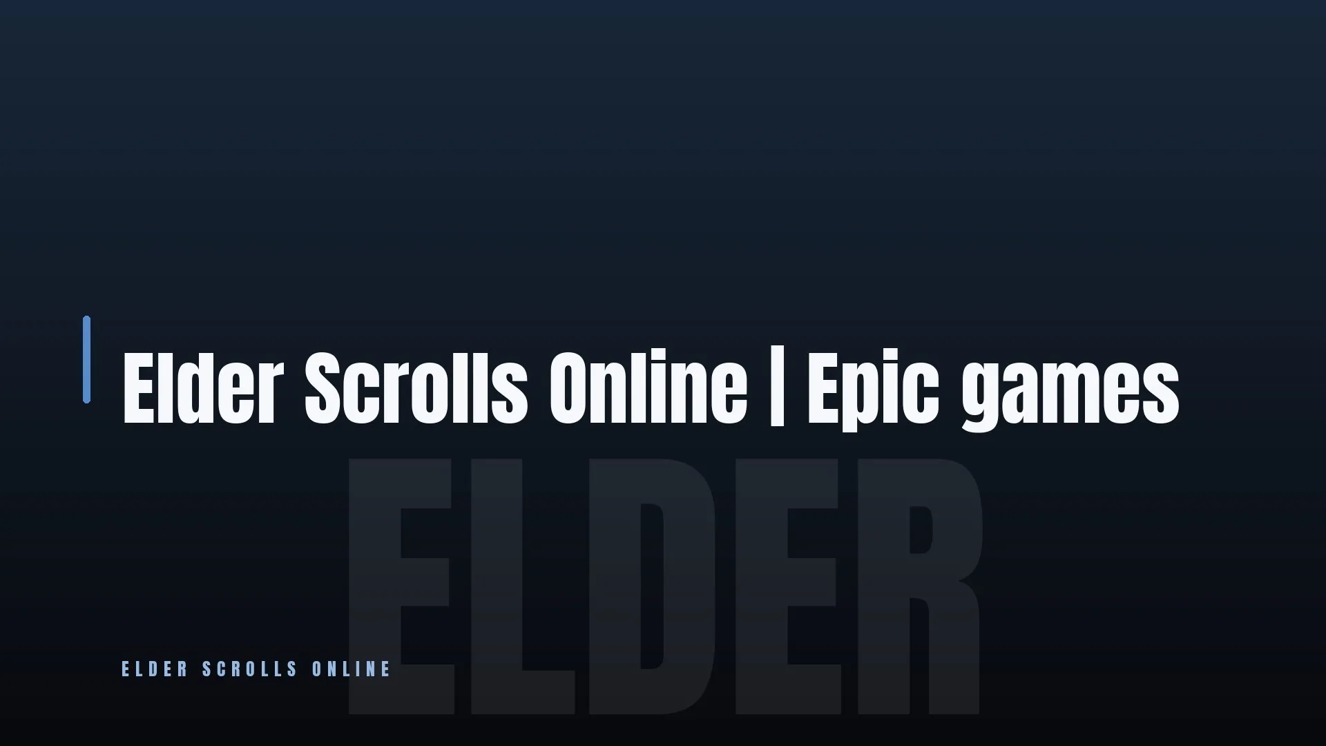 Elder Scrolls Online 💎 Epic games