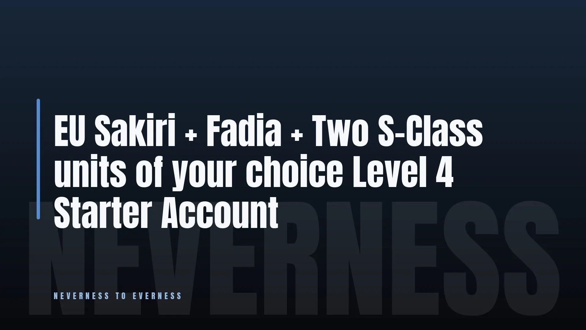 EU ⚔️ Sakiri + Fadia + Two S-Class units of your choice