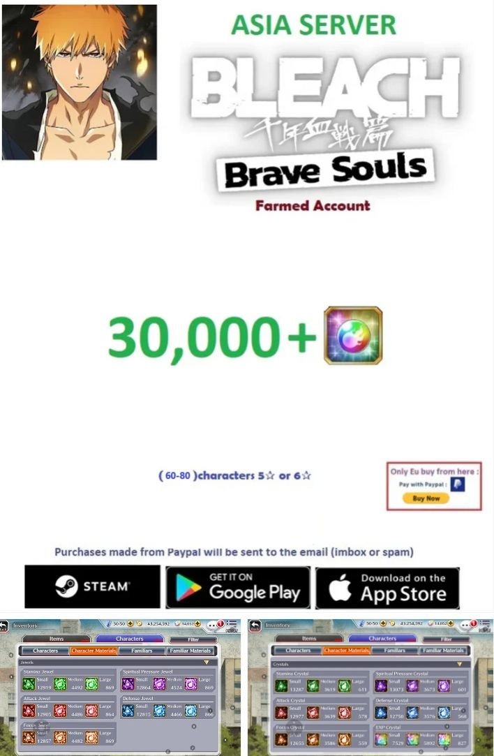 BBS2 //Global/Asia//14000-50000+Orbs+Characters (K)