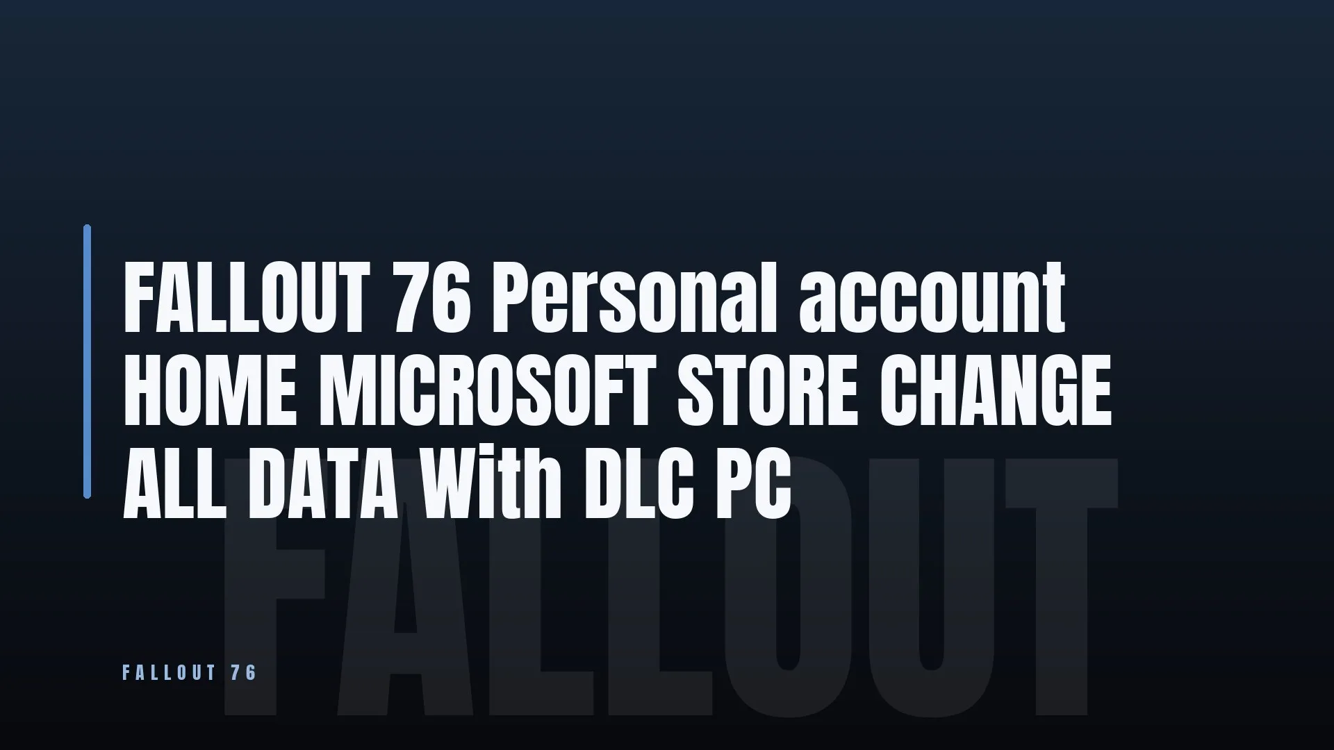 FALLOUT 76 ✨ Personal account 🏆 HOME