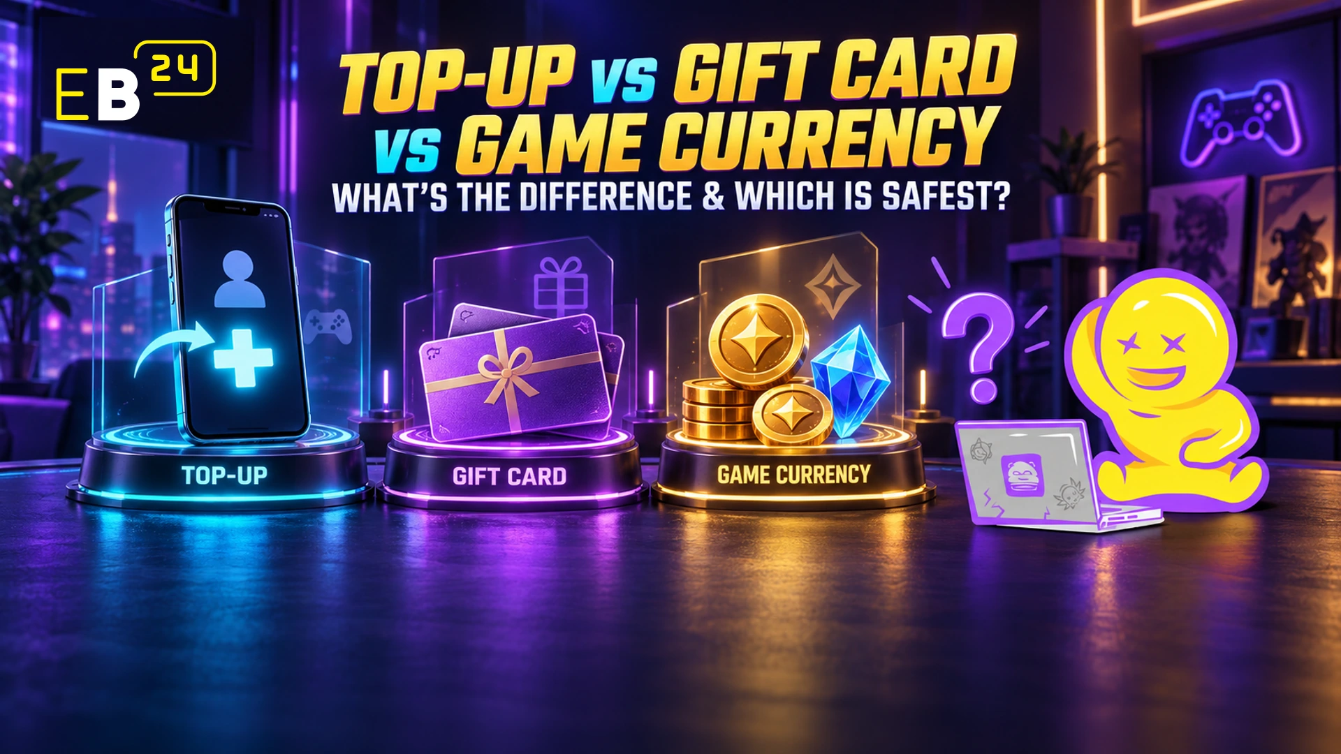 Recarga directa vs tarjeta regalo vs moneda del juego: diferencias y cuál es más segura