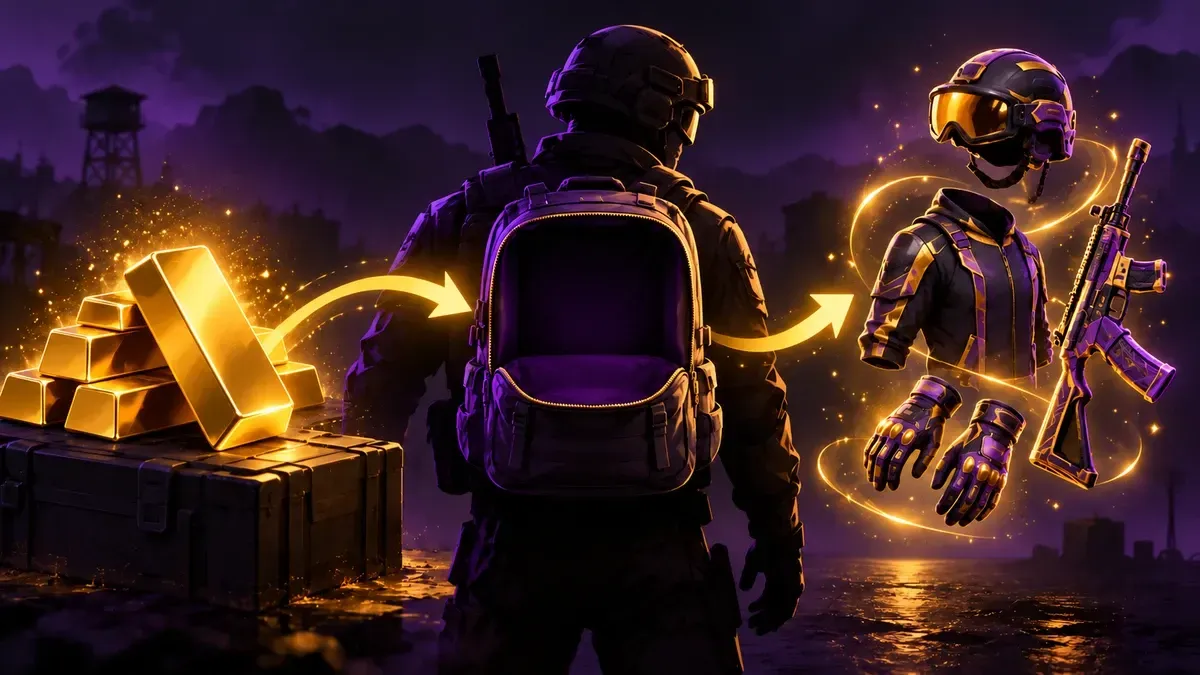 Illustration of in-game cash turning into Gold Bars at the end of a Wardogs season