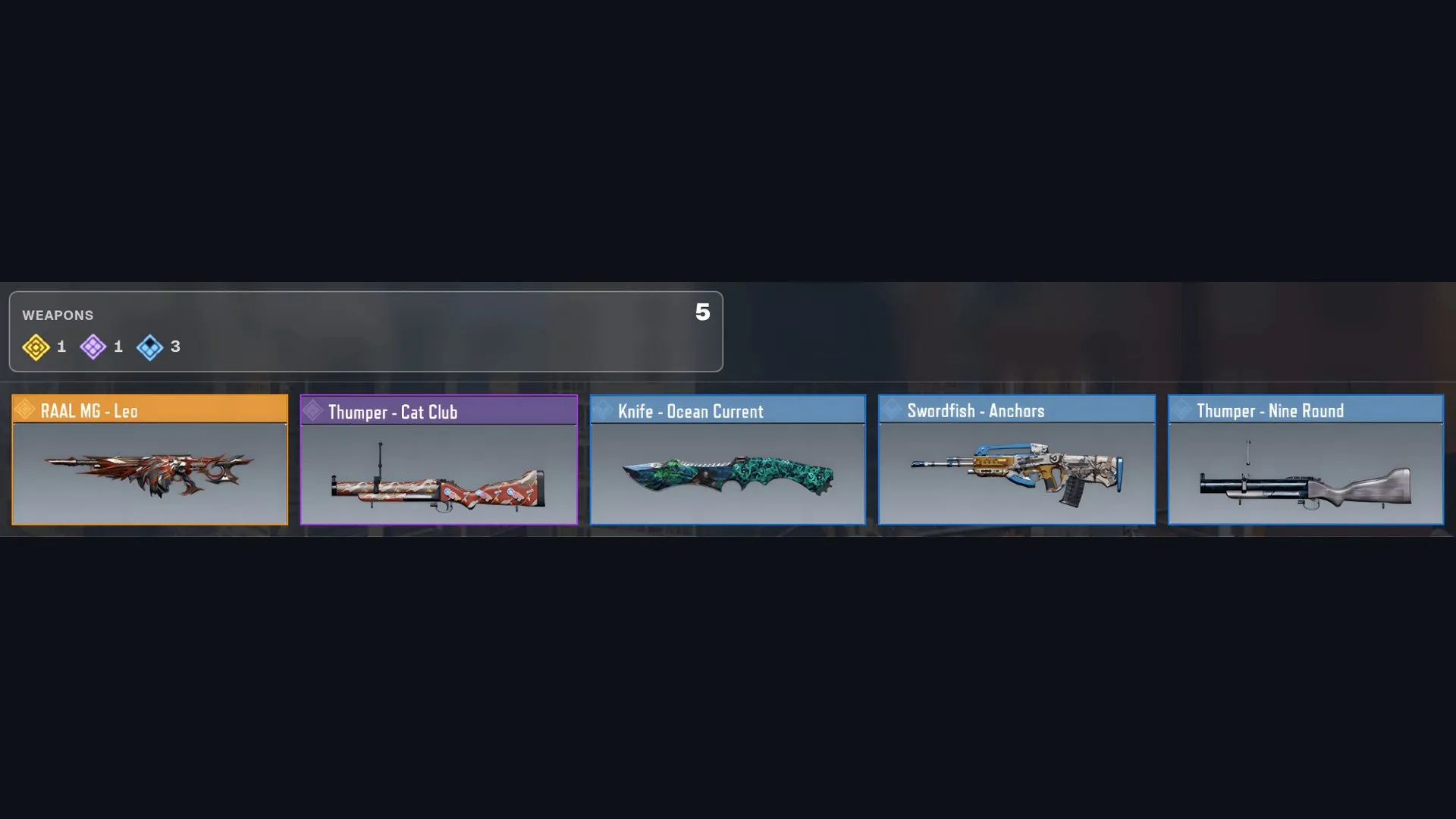 👑 Legendary: RAAL MG - Leo 🟣 Epic: Thumper - Cat Club