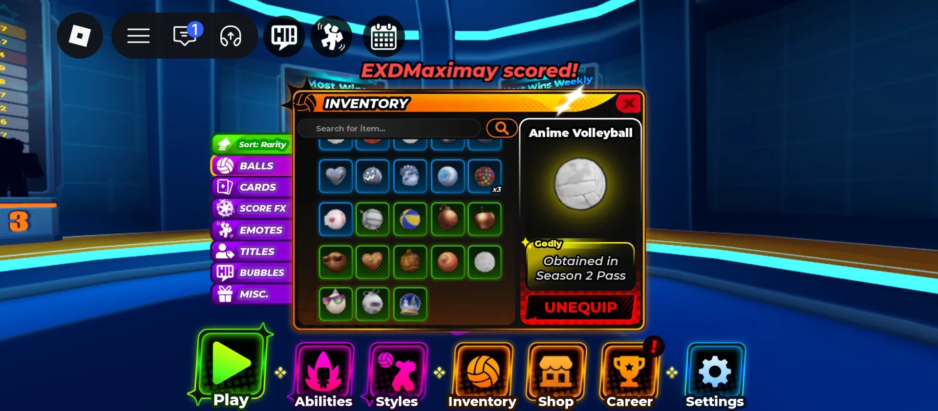 CHEAP VOLLEYBALL LEGENDS ACCOUNT WITH TSH TSK RIKU
