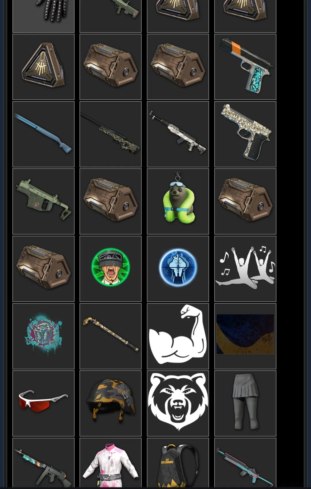 No323 ✨ NOT MOBILE 56 ITEMS ! 10 WEAPON SKINS !
