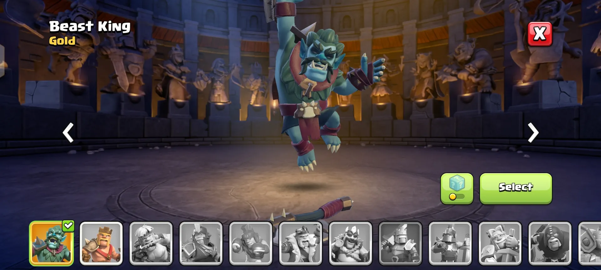TH11 Budget Account| BEAST KING SKIN |1.6kGEMS |INSTANT