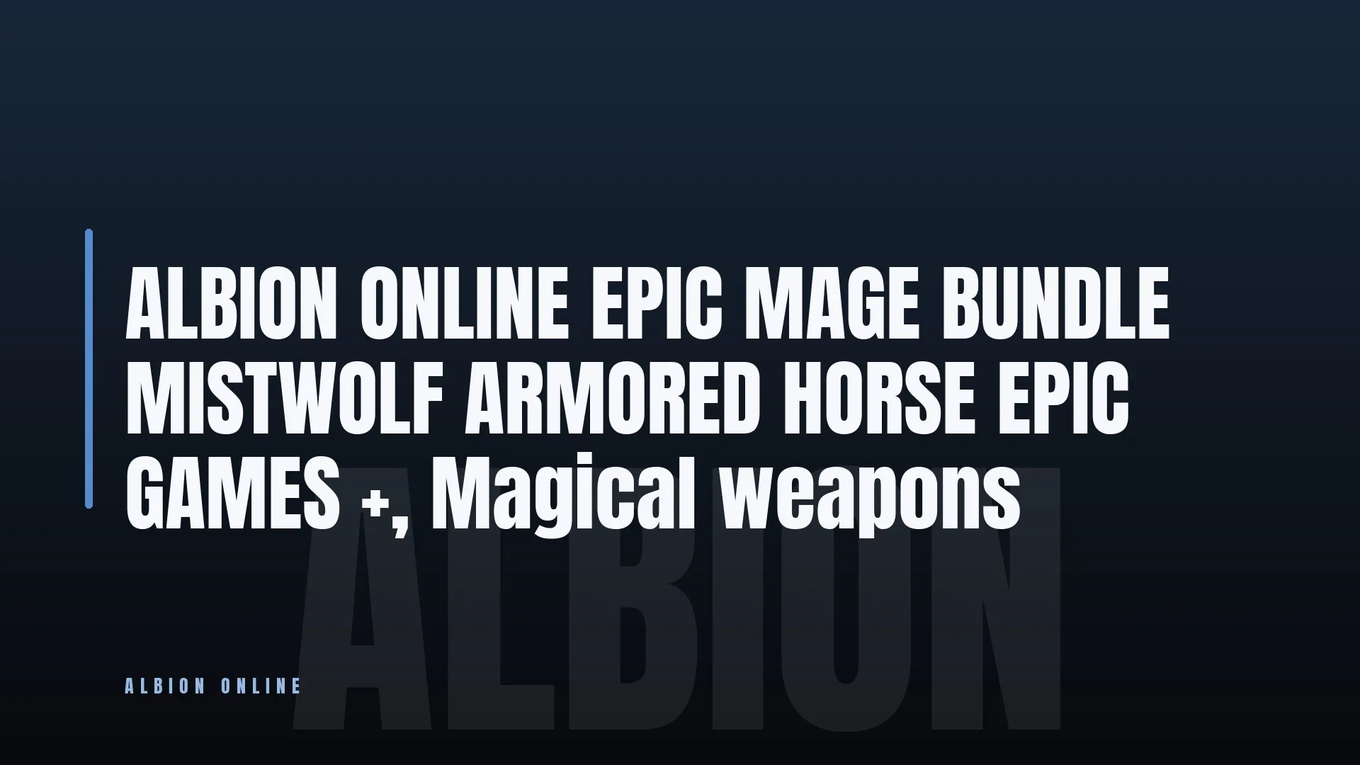 ALBION ONLINE 🎯 EPIC MAGE BUNDLE 👑 MISTWOLF