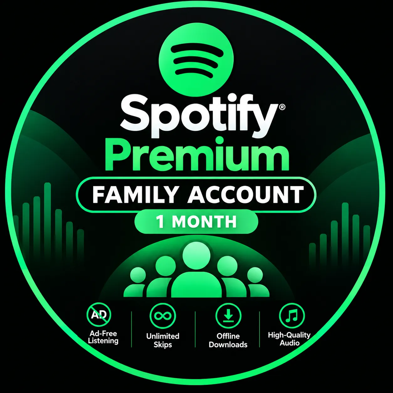 Spotify Premium Family Account – 1 Month | Instant Deli | Spotify | Nigeria | Subscription | 1 Month | MI19772