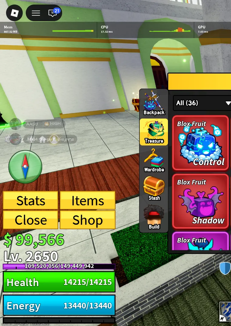 CONTROL THE ROOM!! | Blox Fruits | Fruits | Other | Mythical | MI26267