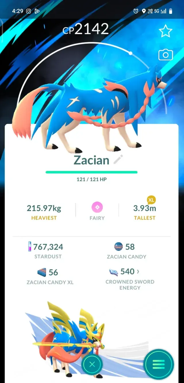 Crown zacian 2025 background. | Pokemon Go | Pokemon | MI27836