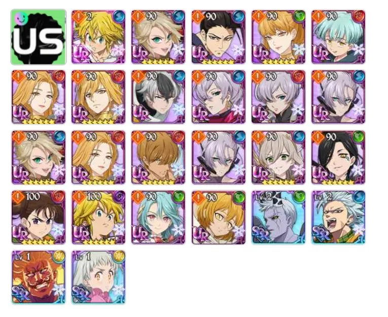 X[SD1S][Global]1K+ gems 👑 21-25 Lv90 UR ✨ Tickets