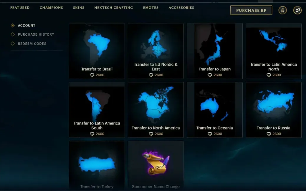 Kannst du deinen League of Legends Account auf einen anderen Server übertragen?
