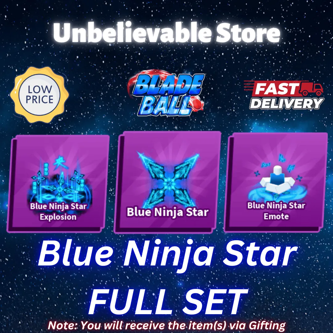 Blue Ninja Star Set | Blade Ball | Other | MI34017