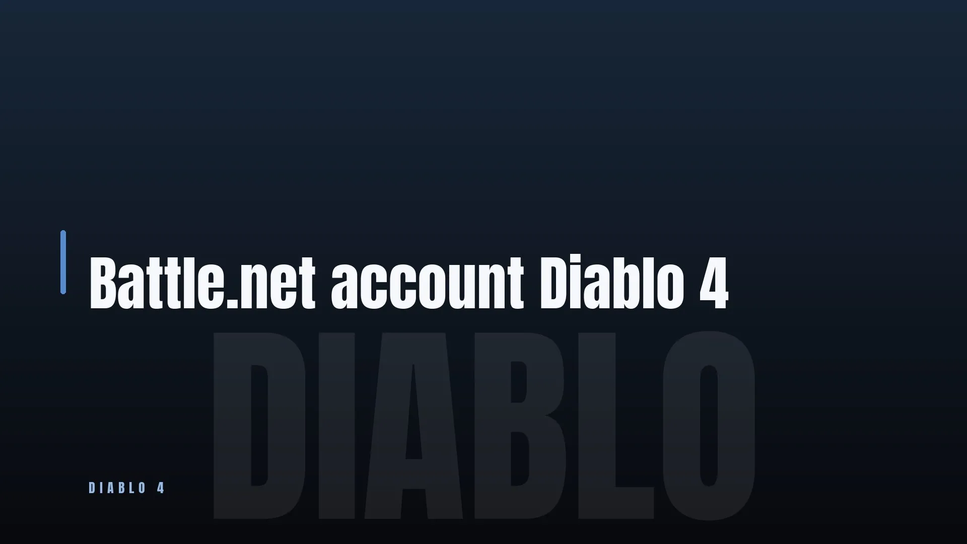 Battle.net account ⚔️ Diablo 4