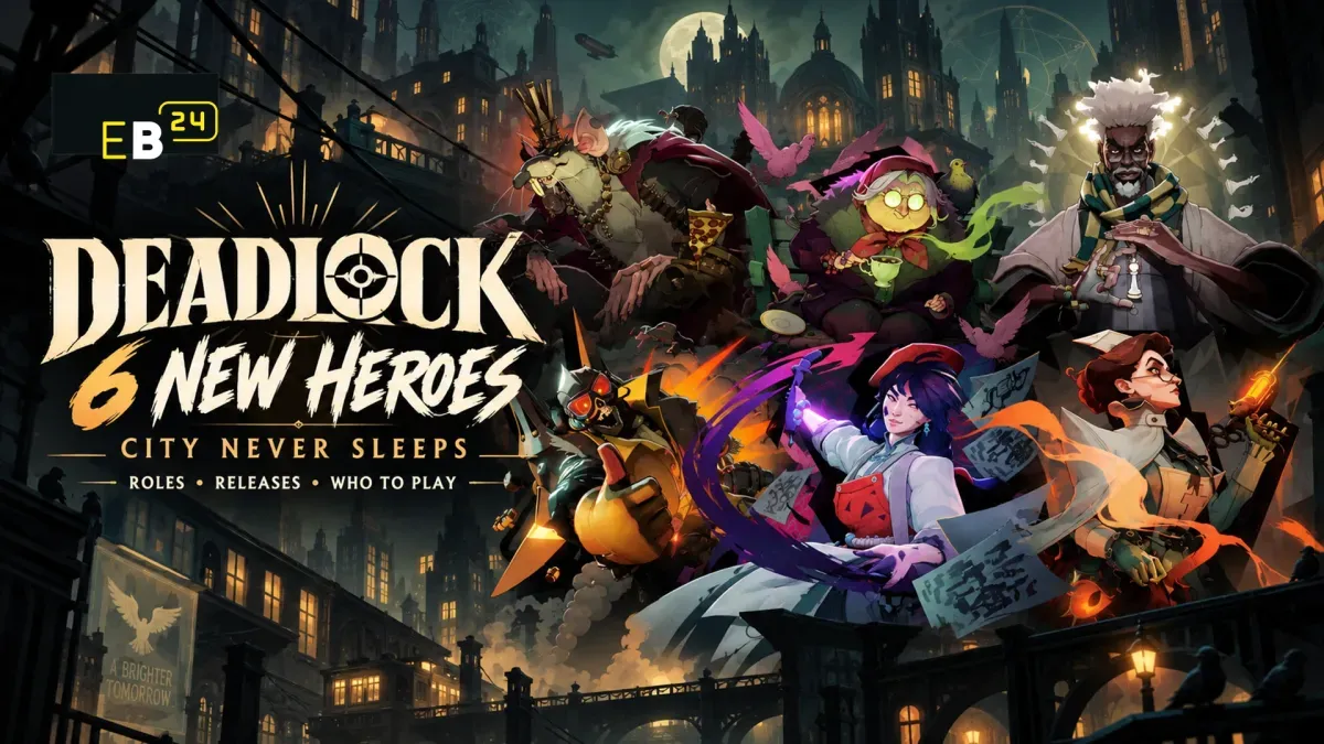 Tutti i 6 nuovi eroi di Deadlock: City Never Sleeps, date di uscita, ruoli e chi giocare