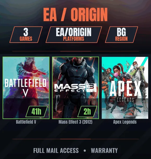 ✅ BG ⚔️ EA GAMES 3 🔥 GAMES: Battlefield V, Mass Effect