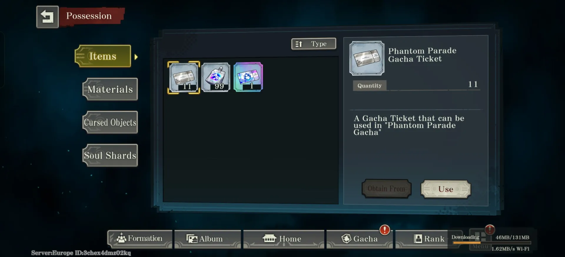 EU 30000-40000 Cubes 1 SSR Ticket 10 Gacha Ticket